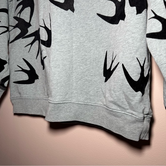Alexander McQueen Mint Melange Mixed Media Novelty Birds Pullover Sweatshirt S - Picture 8 of 16